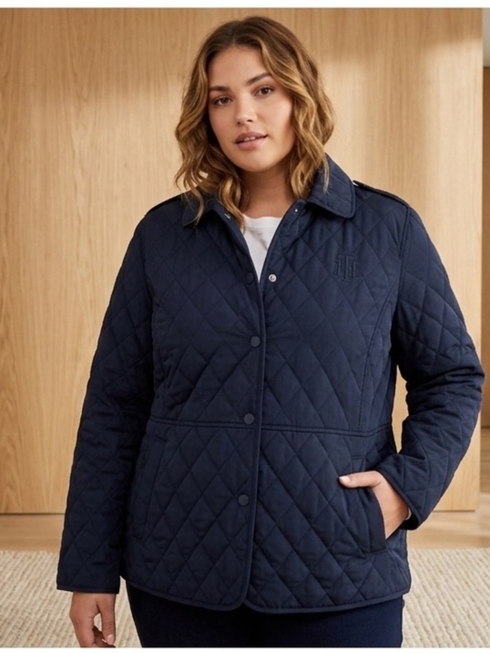 Women’s Navy Quilted Jacket